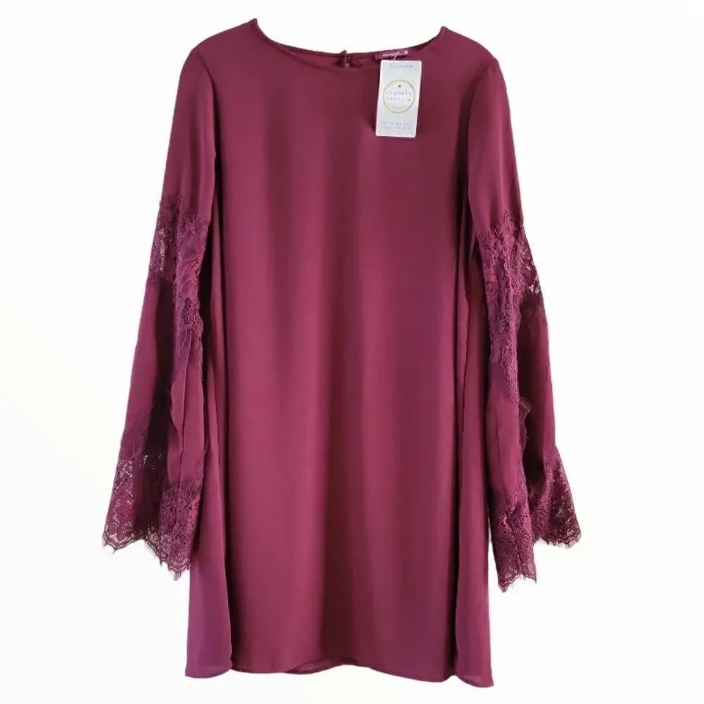 NWT CUPCAKE COUTURE "RED RED WINE" LONG SLEEVE DRESS IN OXBLOOD SZ.M